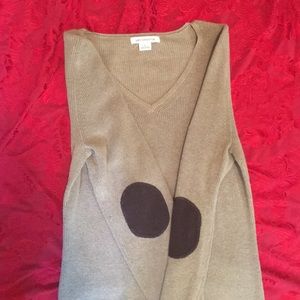 Liz Claiborne sweater with elbow patches.